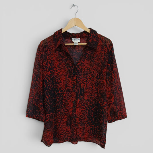 (14) Millers | Red Black Blouse