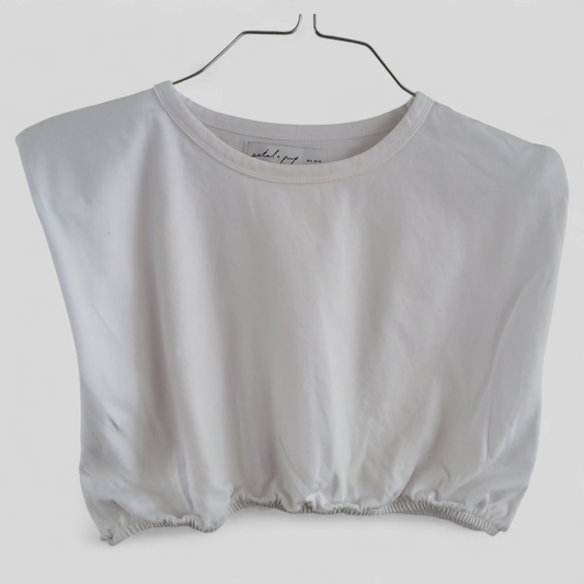 (10) Petal + Pup Puff Shoulder Crop