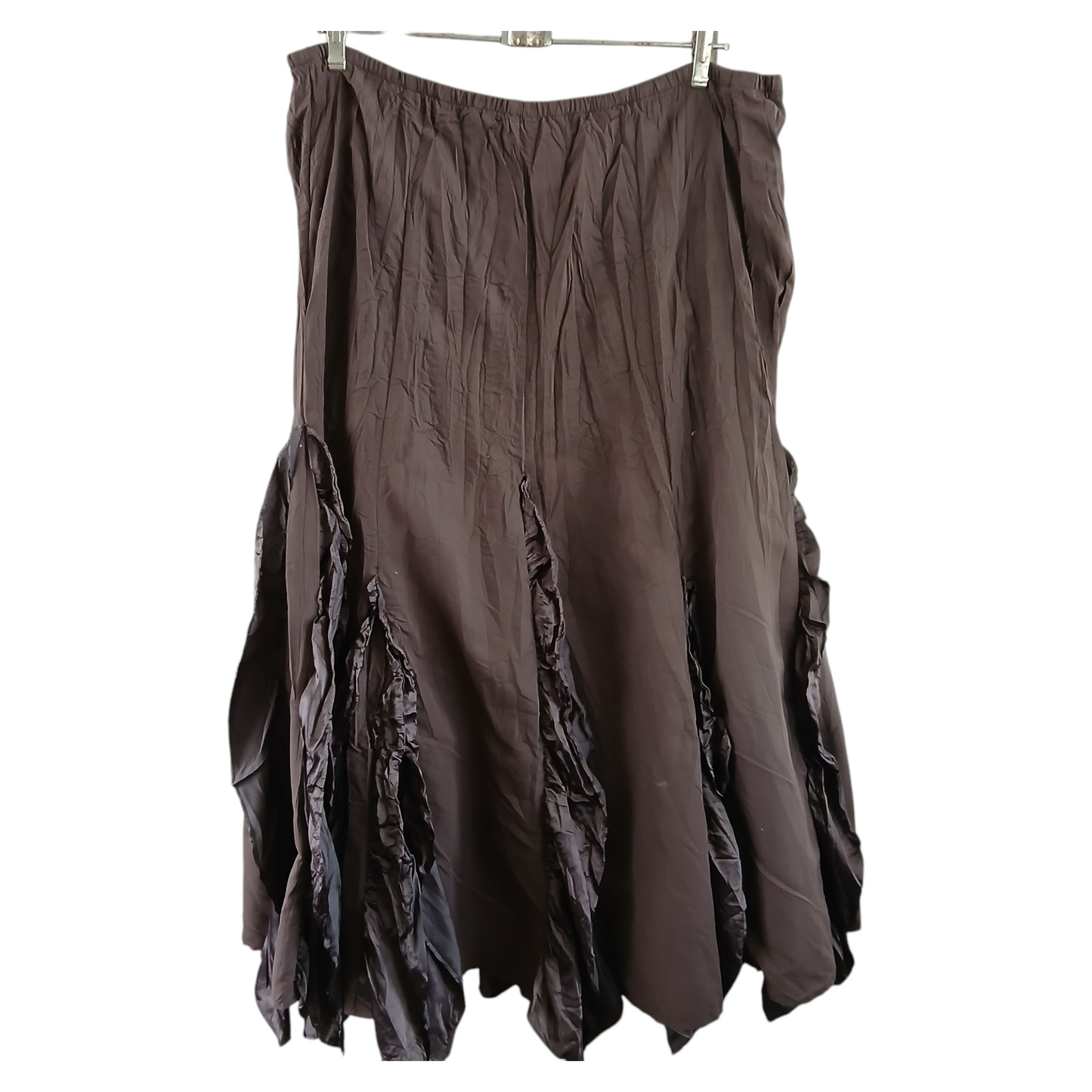 (L) Sandra Steiner Brown Ruffle Skirt