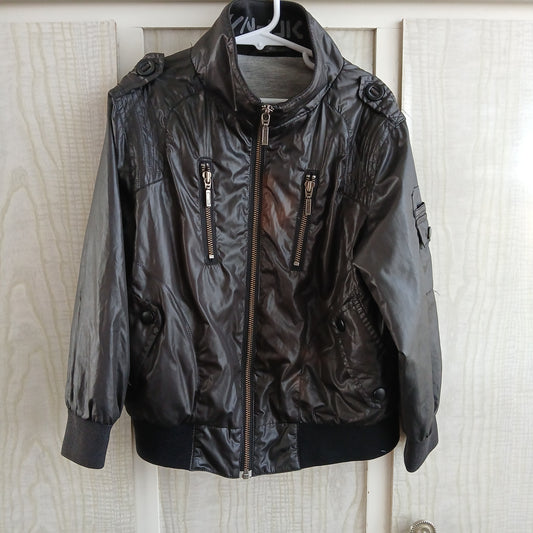 (6 kids) faux leather biker jacket