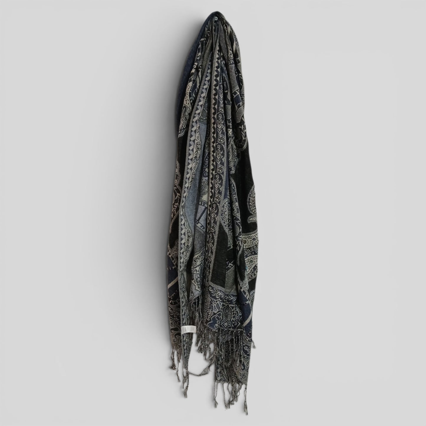 Scarf | Black Grey Patterned