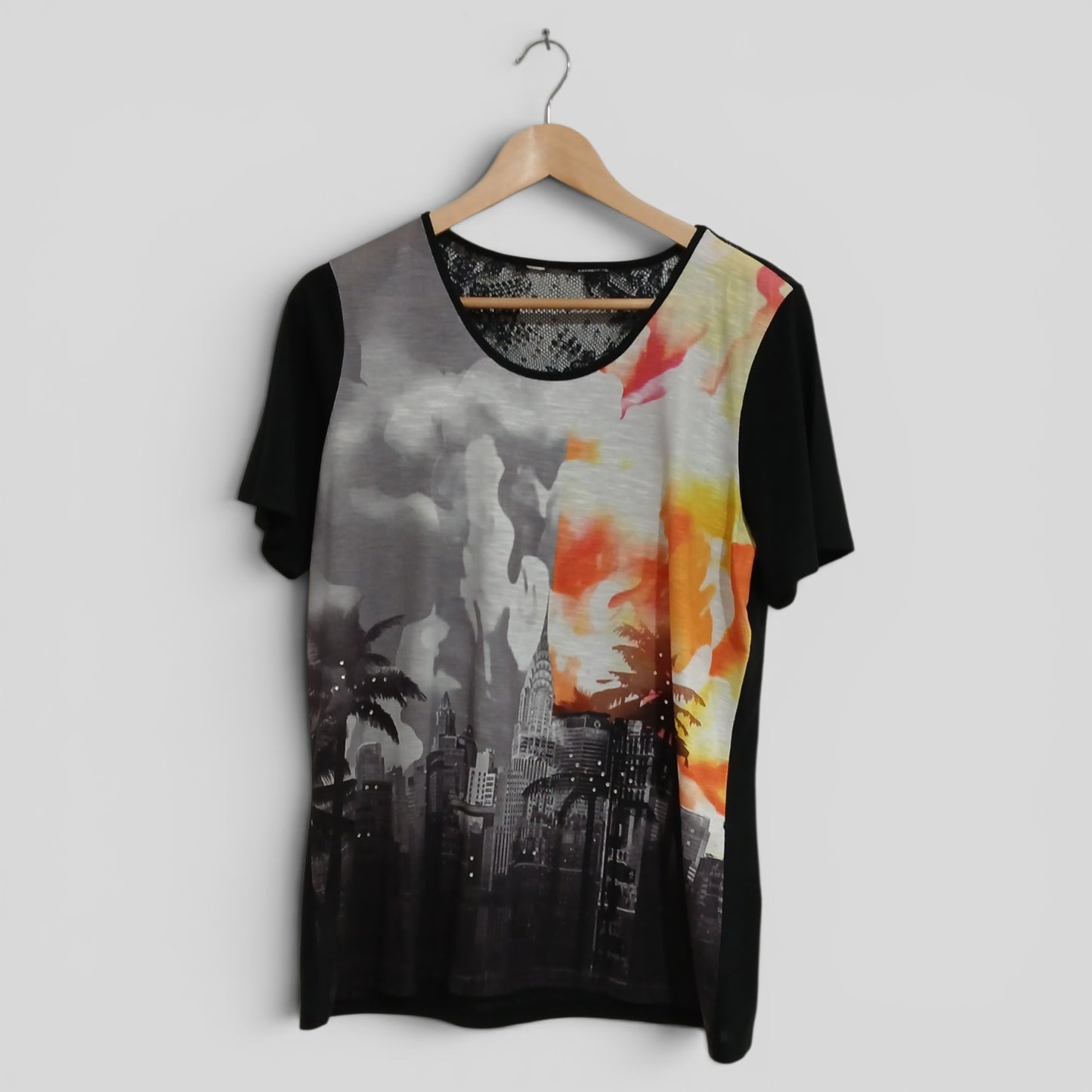 (M) Lace Back Sunset Shirt