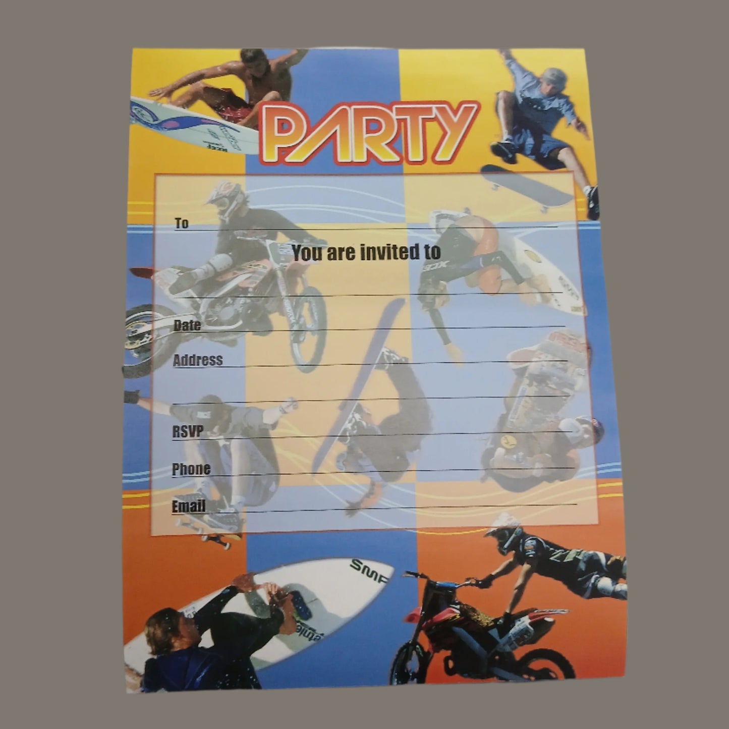 Invitation Pad | Party Invitation | Boys Sports Adventure