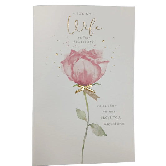 Wife Birthday Card | Rose