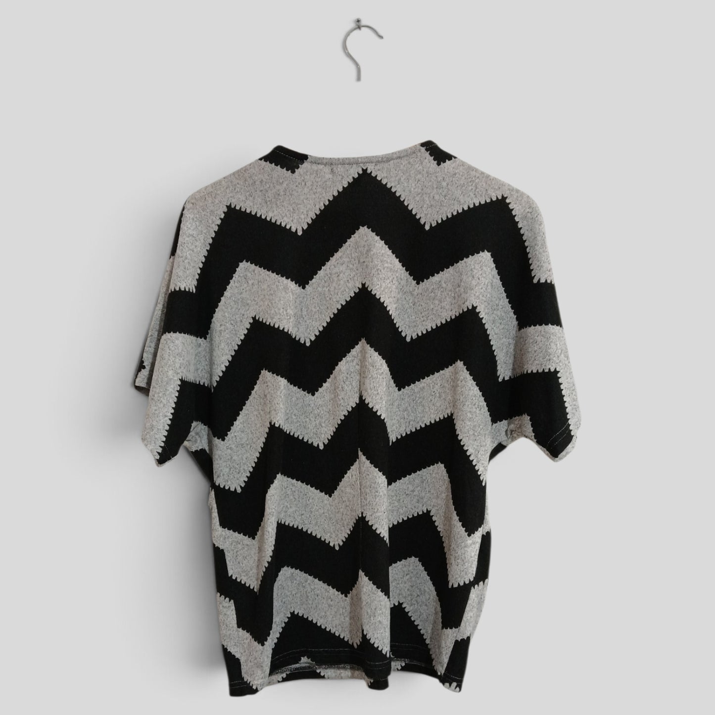 (12) Caroline Morgan | Grey Black Blouse