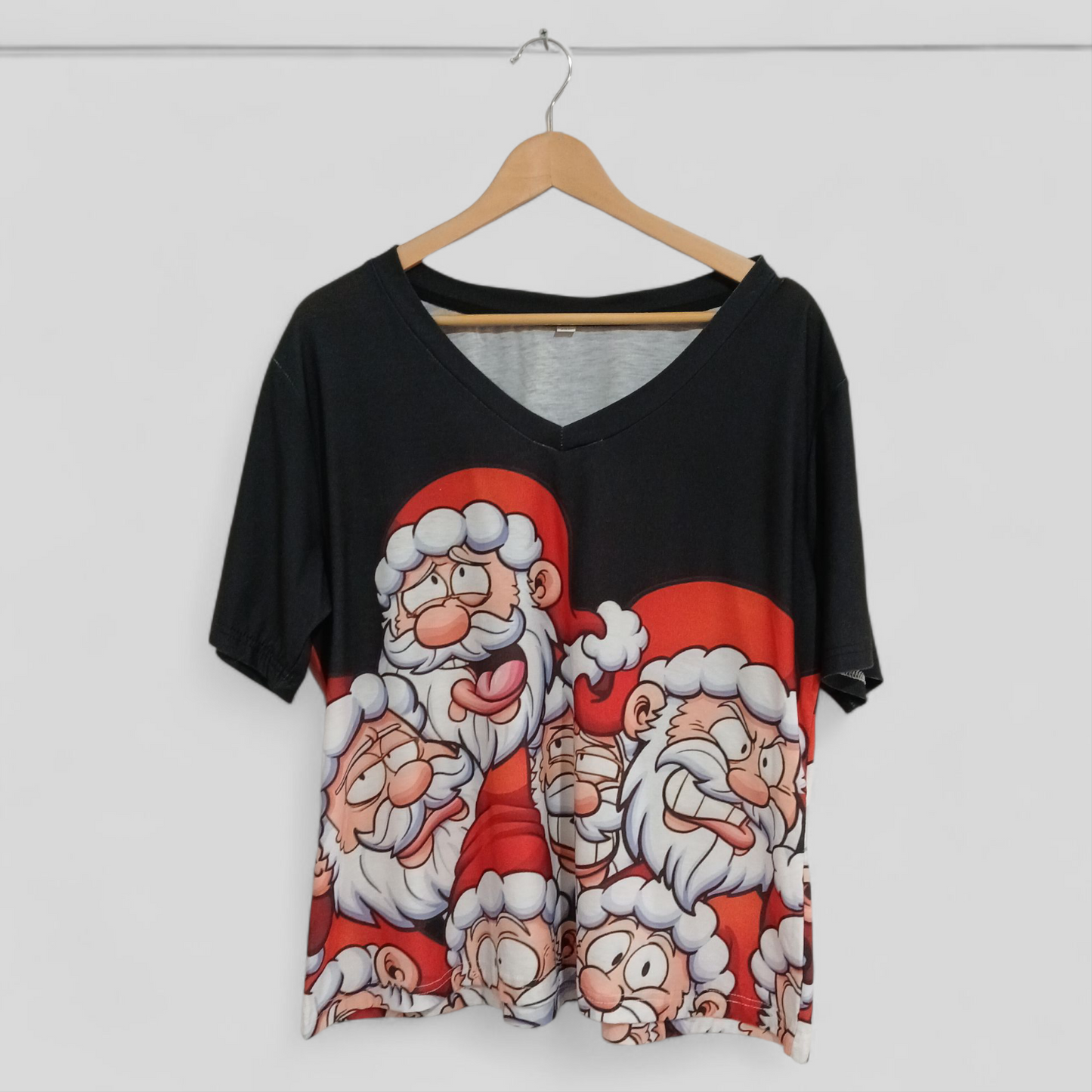 (2XL) Black Santa Tee
