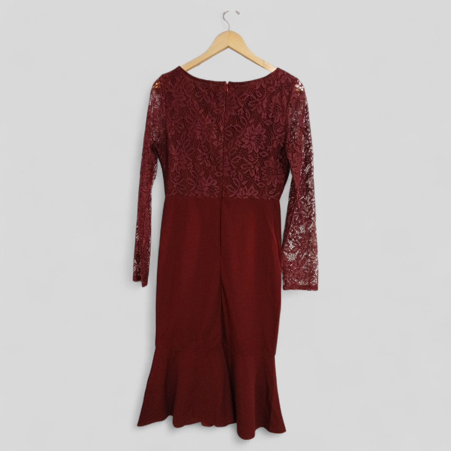 Image of (M) Shein | LS Maroon Dress