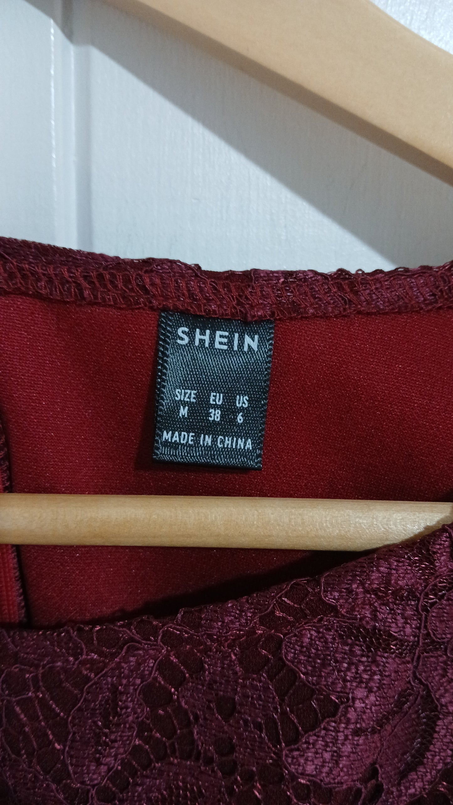 (M) Shein | LS Maroon Dress
