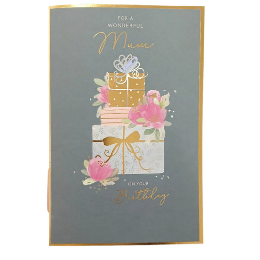 Birthday Mum Card | Pile of presents