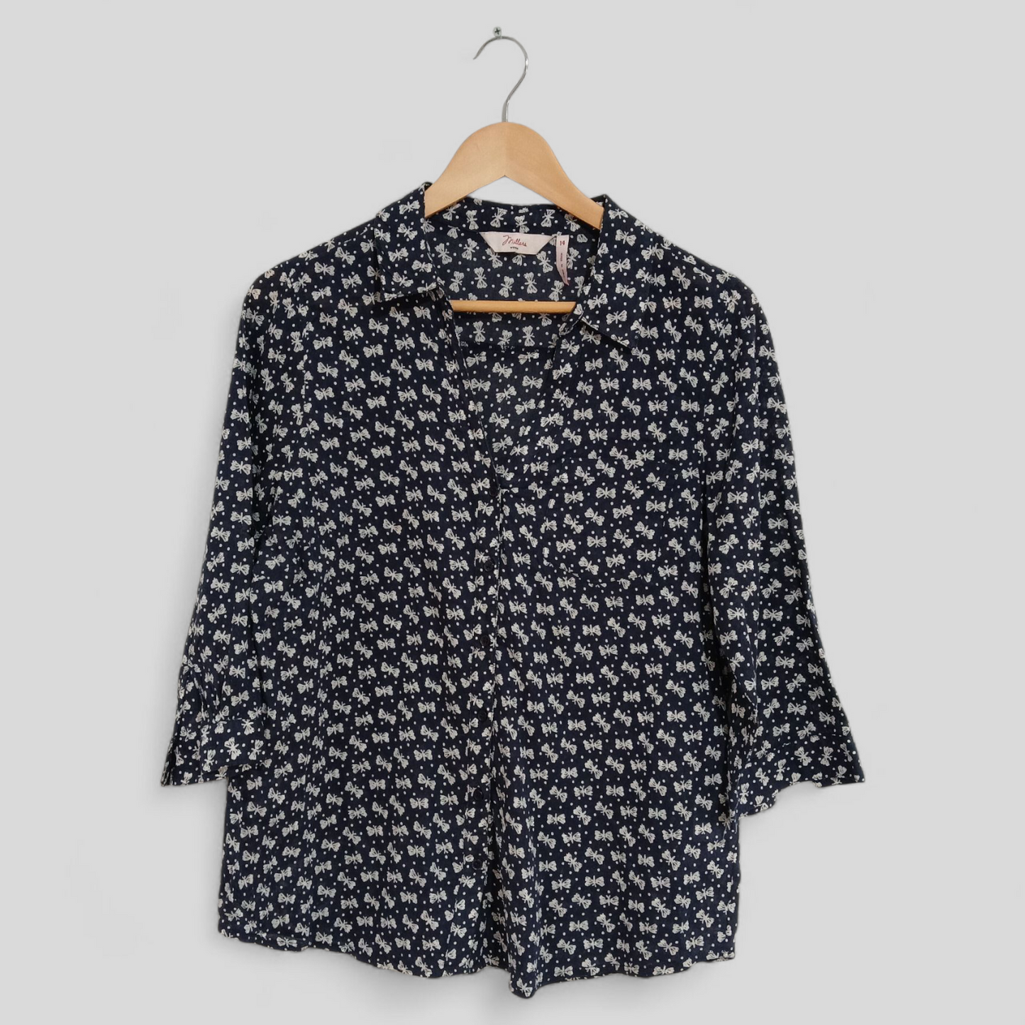 (14) Millers | Navy Cotton Print Blouse