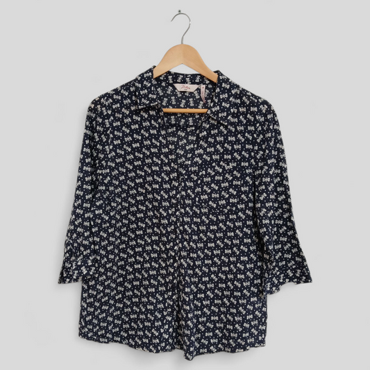 (14) Millers | Navy Cotton Print Blouse