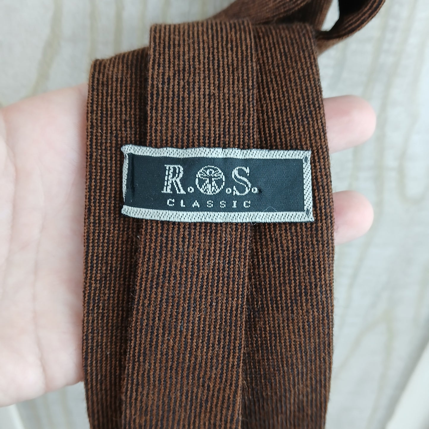 ROS Pure Wool Brown Tie