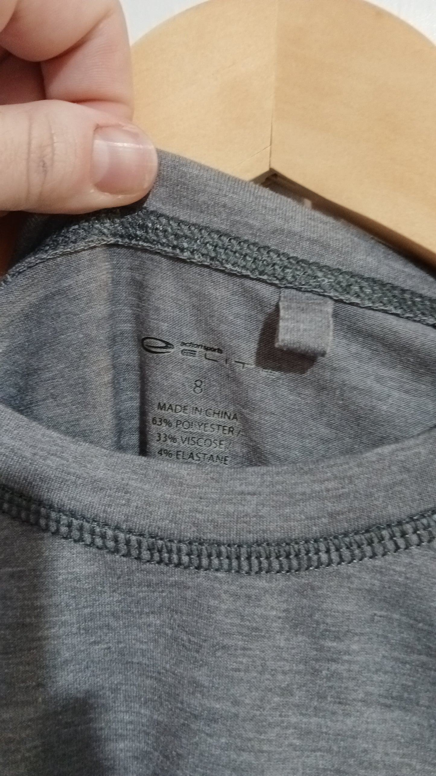 (8JNR) Elite | Grey Sports LS Shirt