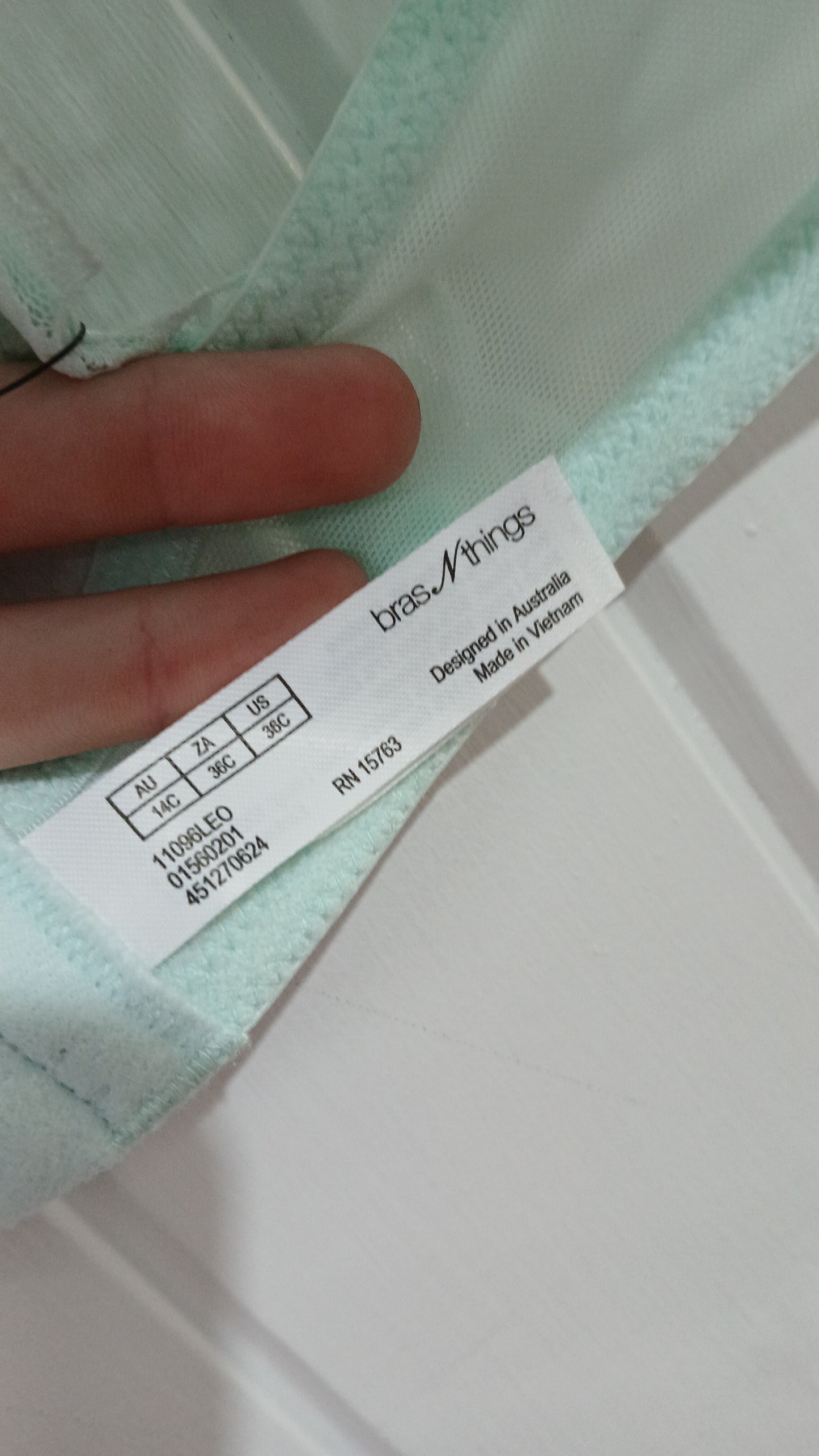 (14C) Bras N Things | Mint Bra