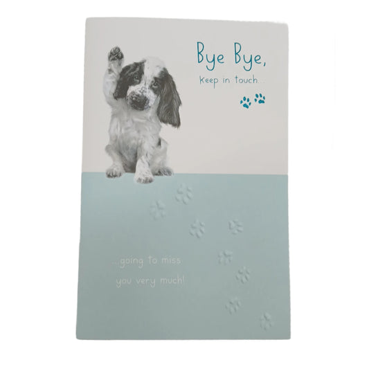 Goodbye Card | Dog Waving