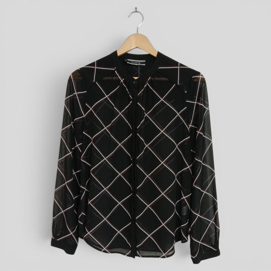 (8) Basque | Sheer LS Blouse