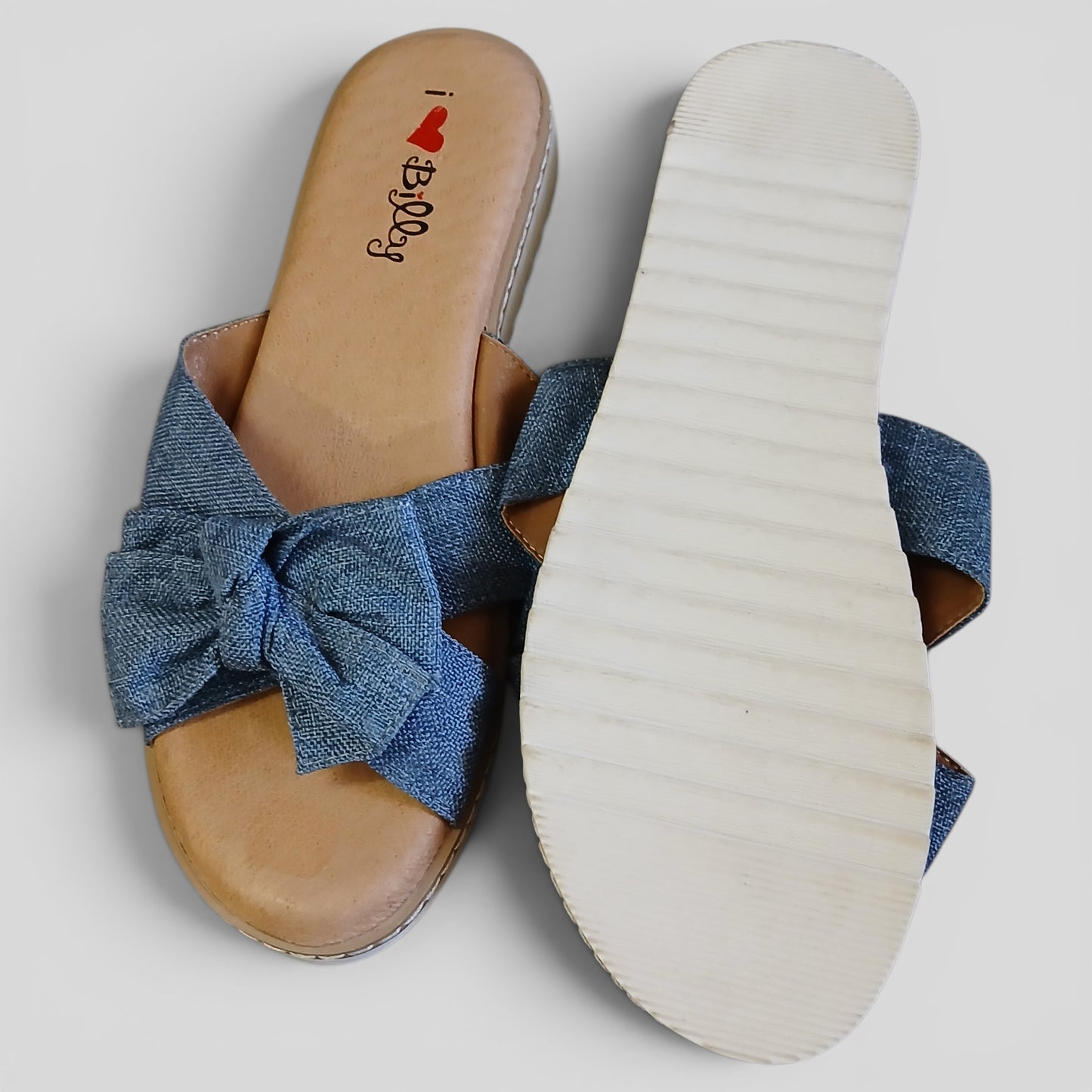 (8) I Love Billy | Denim Bow Sandals