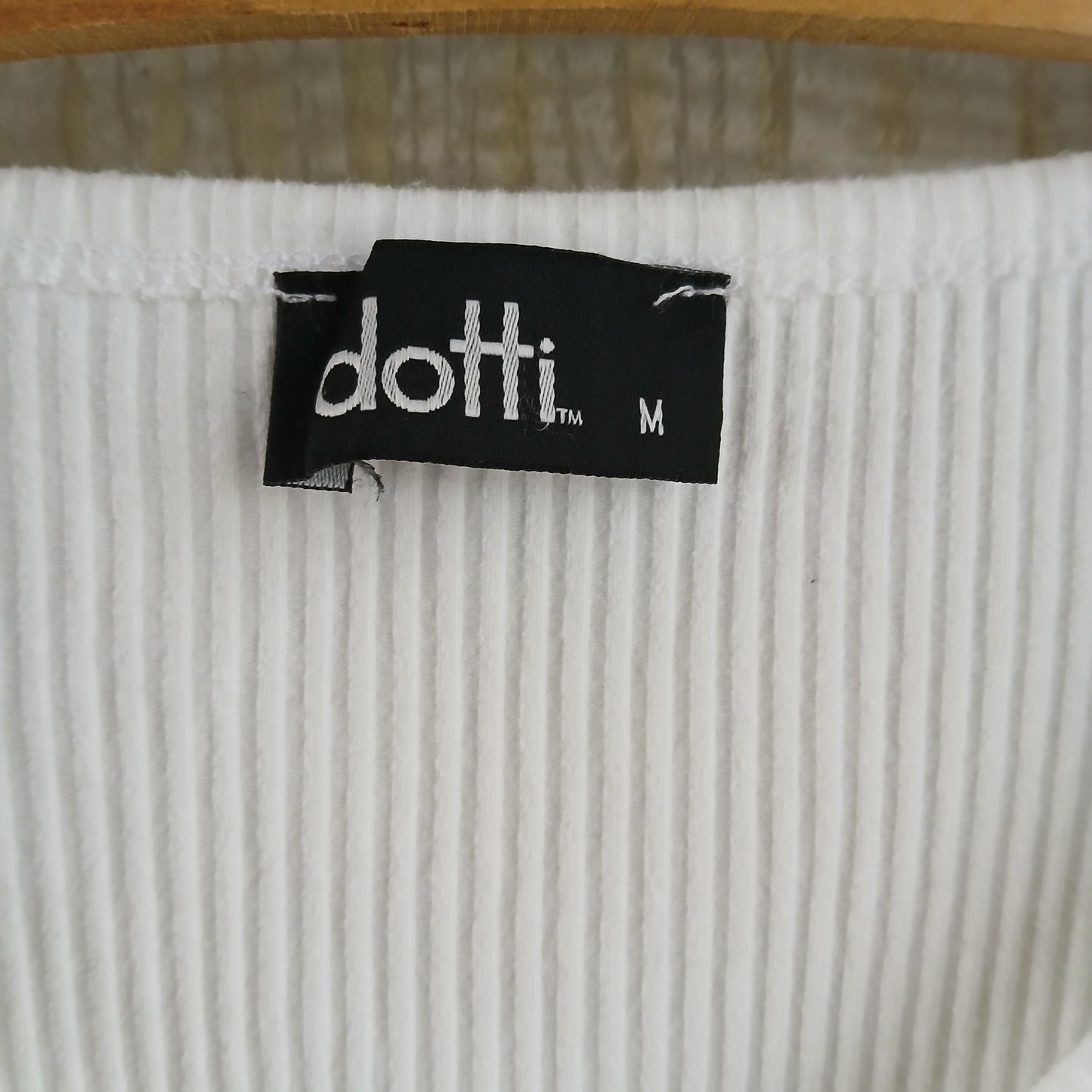 (M) Dotti | White L/S Ribbed Bodysuit