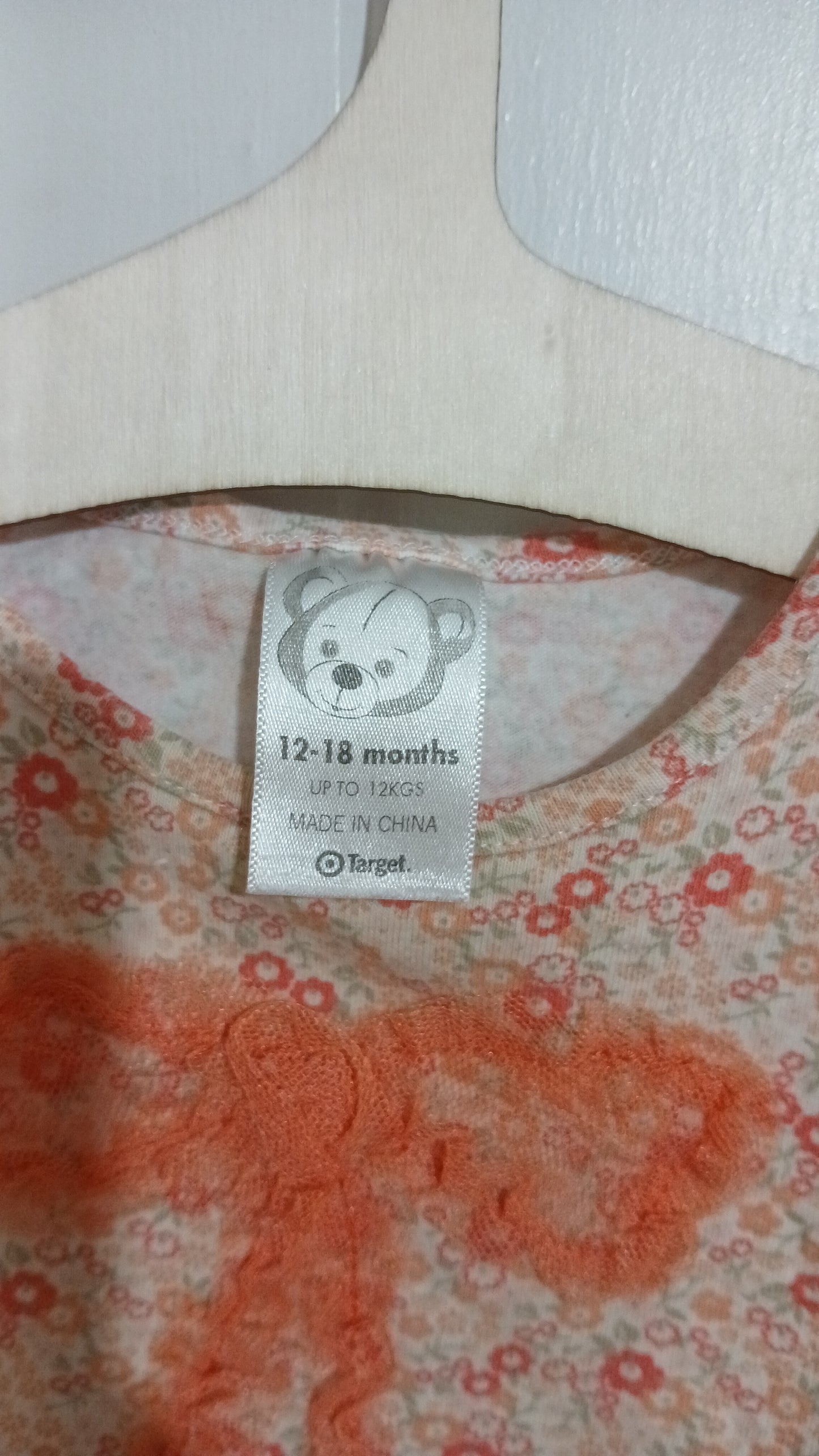 (1JNR) Target | Orange Floral Blouse