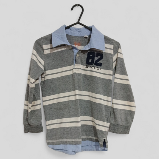 (7JNR) Fun Spirit | L/S Striped Shirt