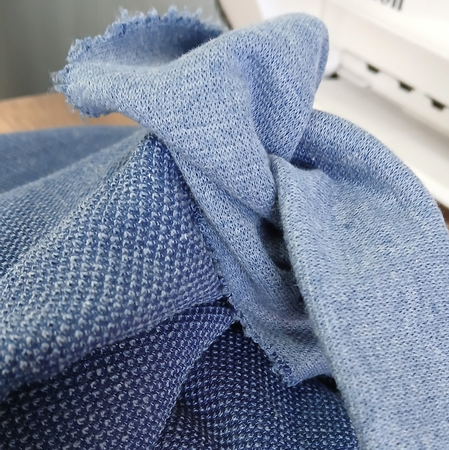 Blue Cotton Denim Look Fabric 1.4mx2m