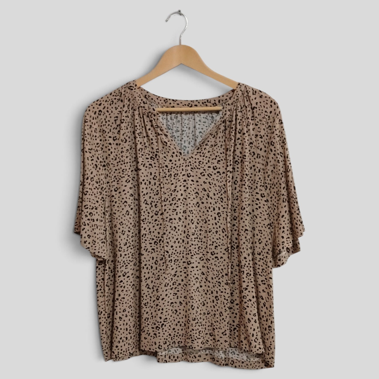 (L) Animal Print Blouse
