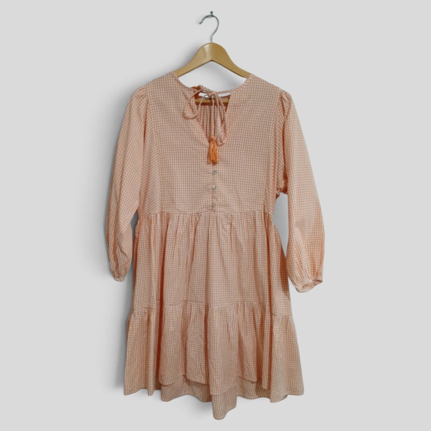 (8) Joop & Gyspy | LS Gingham Orange Dress