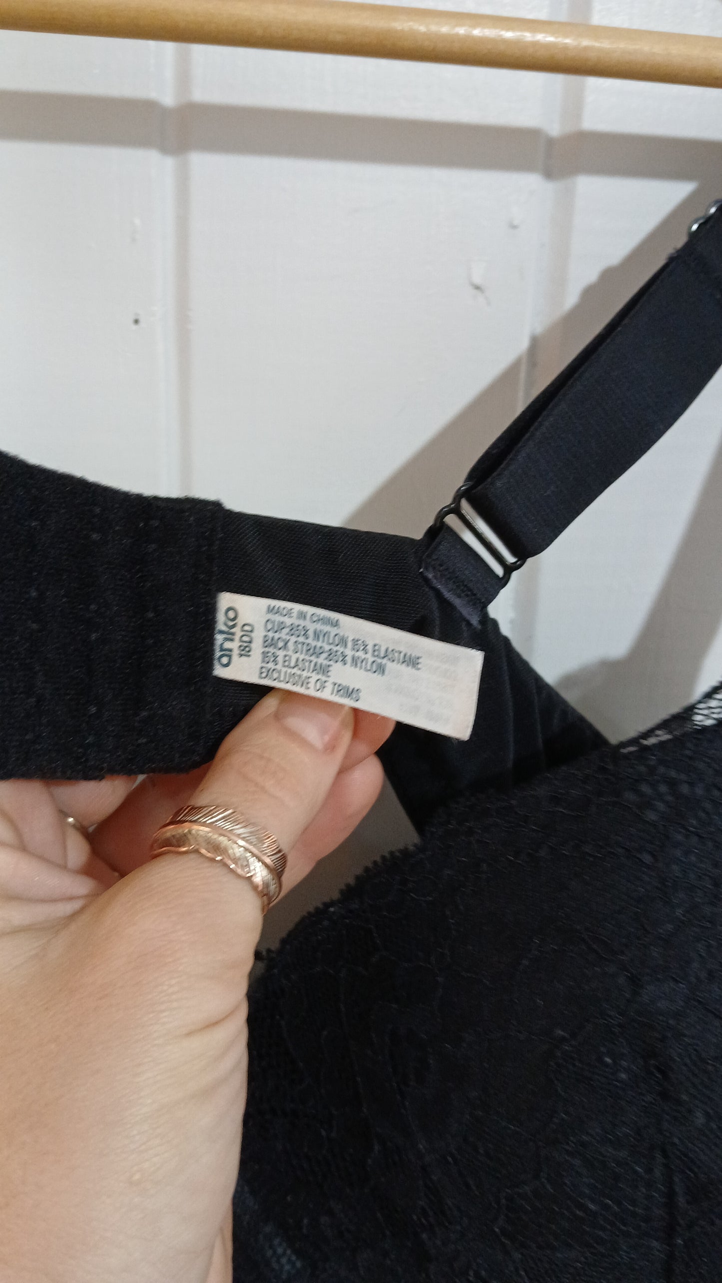 (18DD) Anko | Black Bra