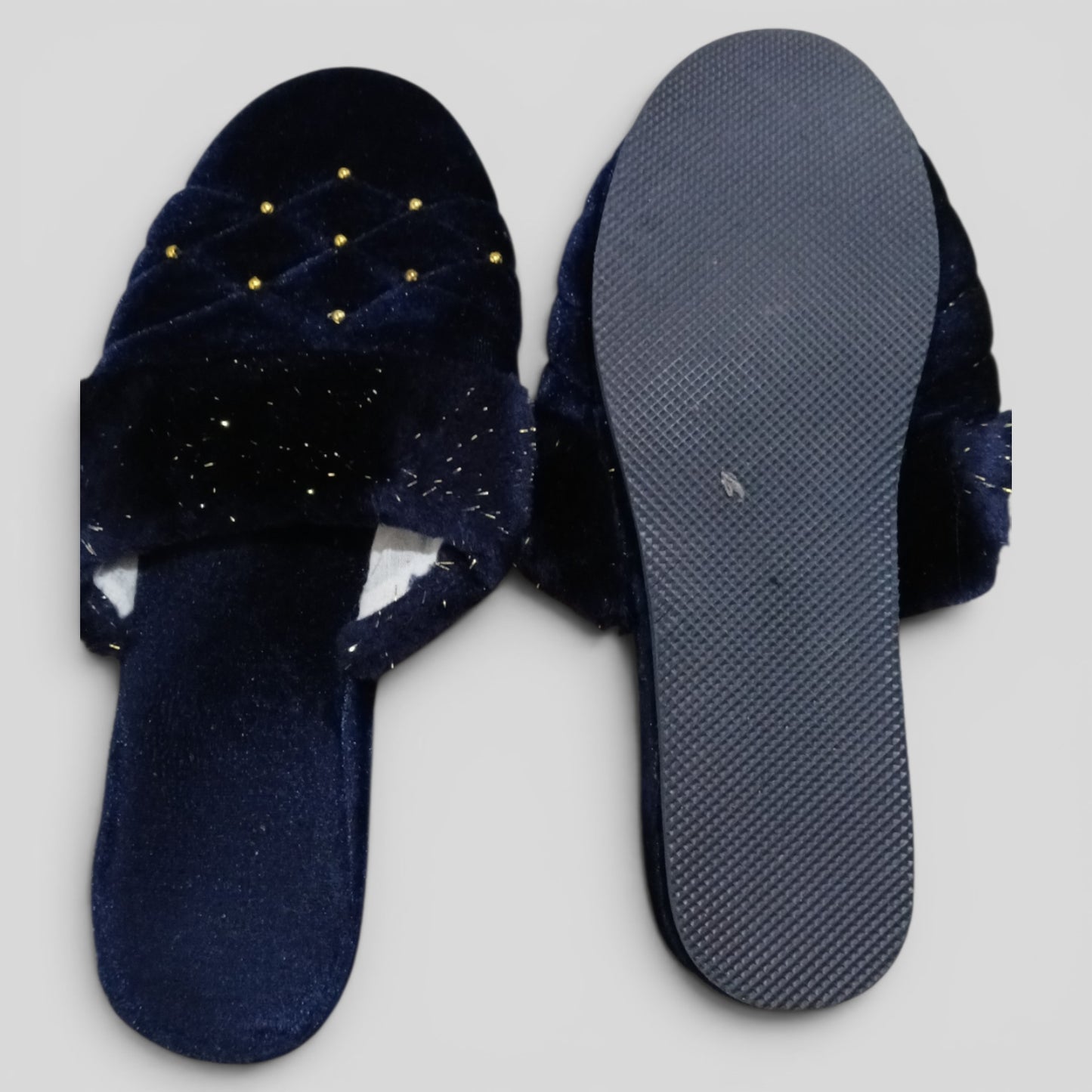 (38-39) Navy Slippers