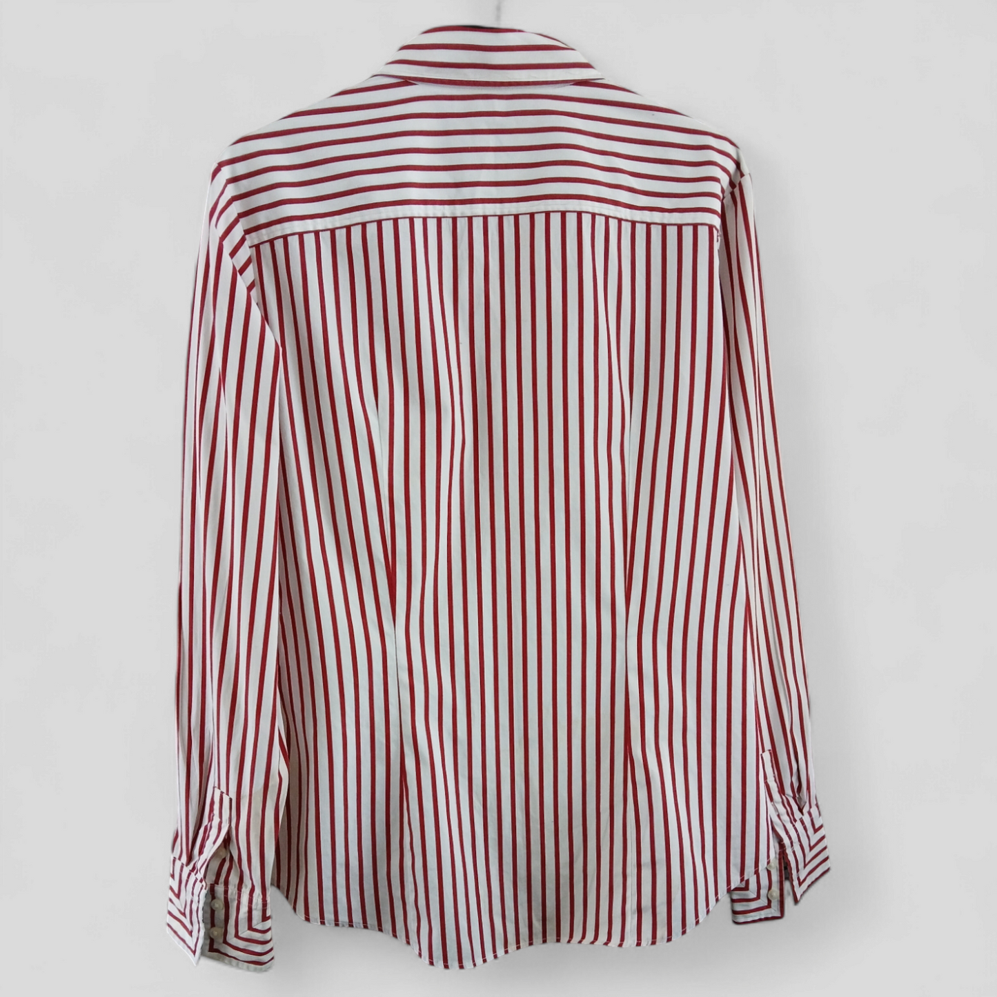 (12) Tommy Hilfiger Stretch L/S Red Striped Shirt