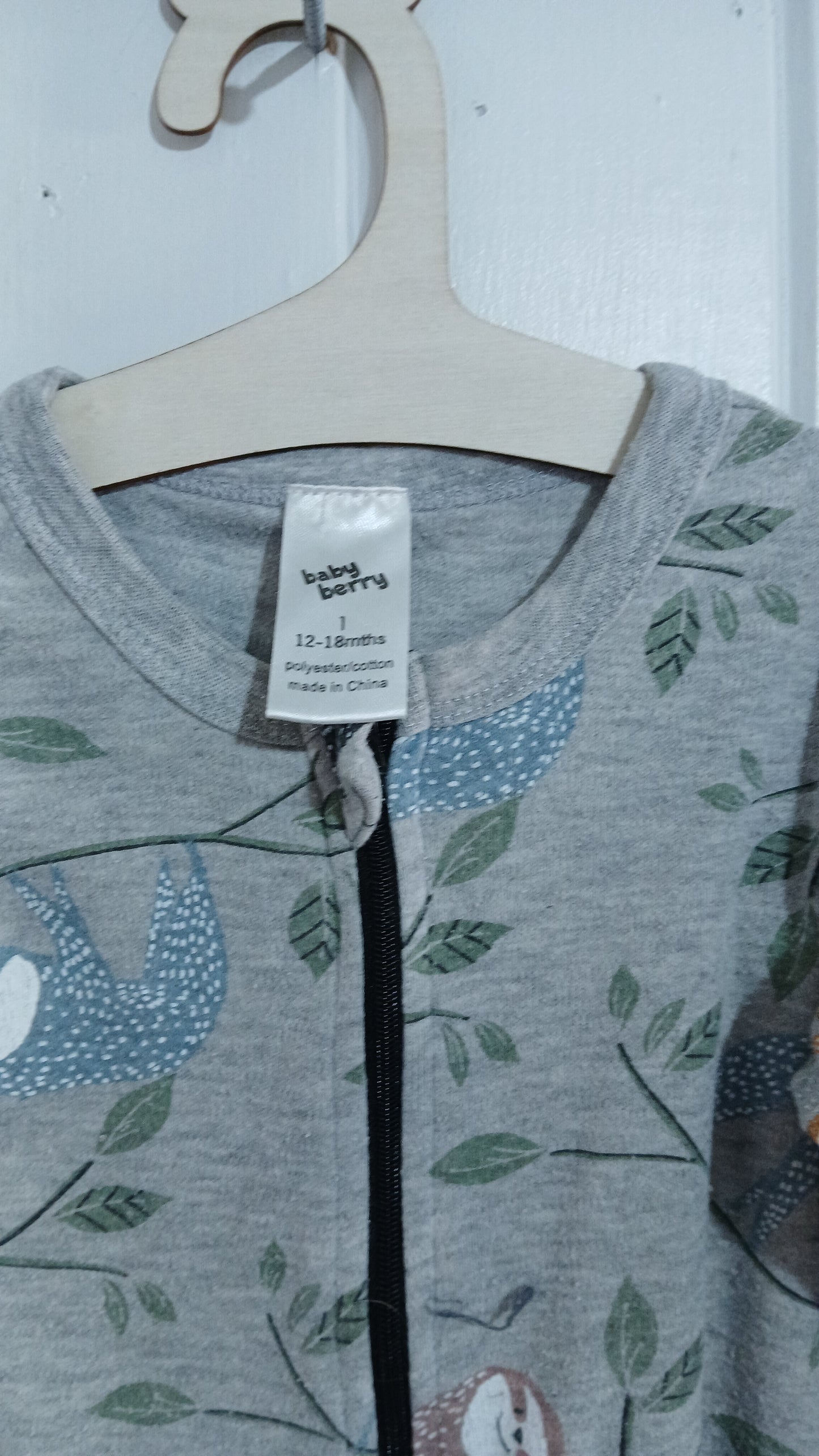 (1JNR) Baby Berry | Sloth LS Onesie