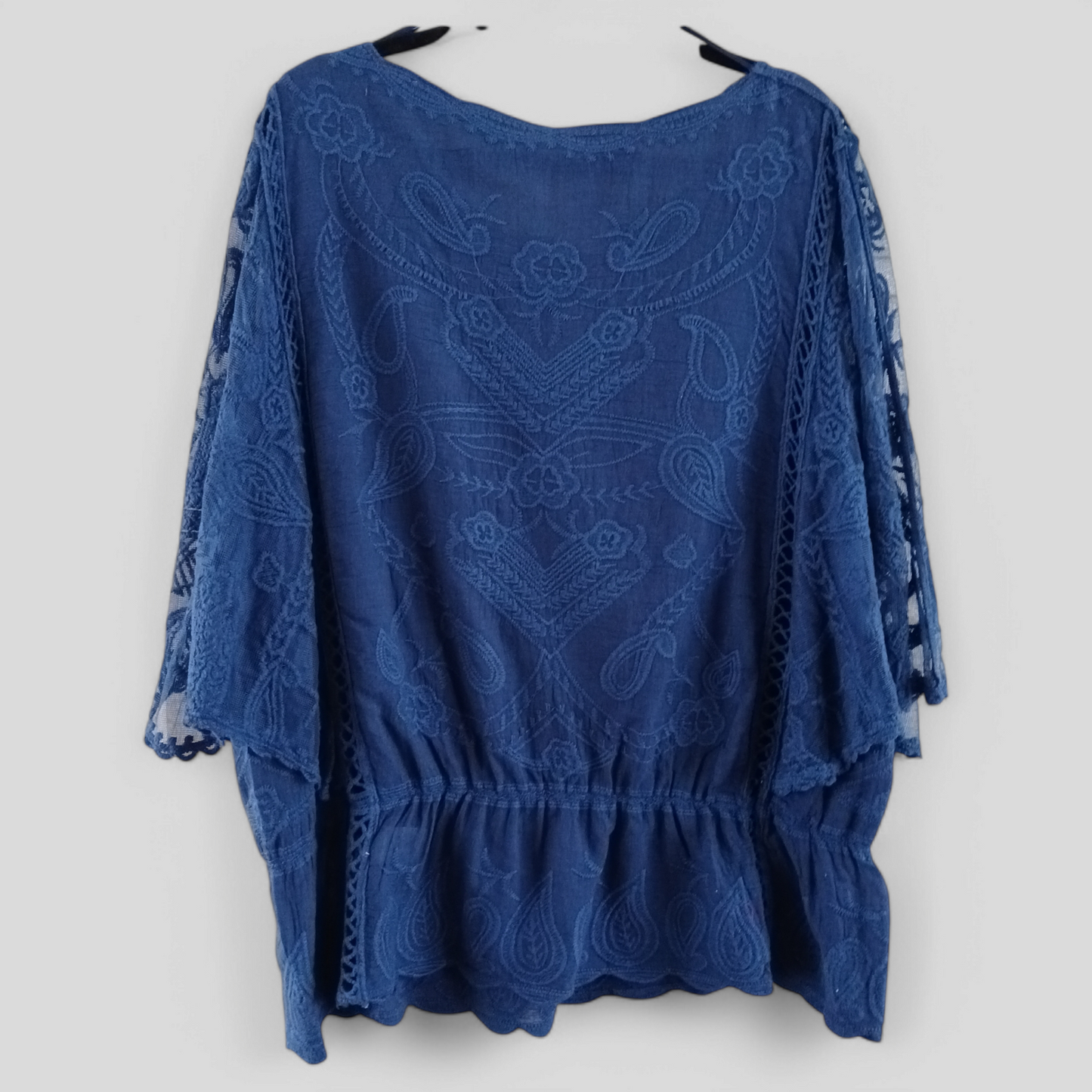 (16) Katies | Blue Cotton Blouse