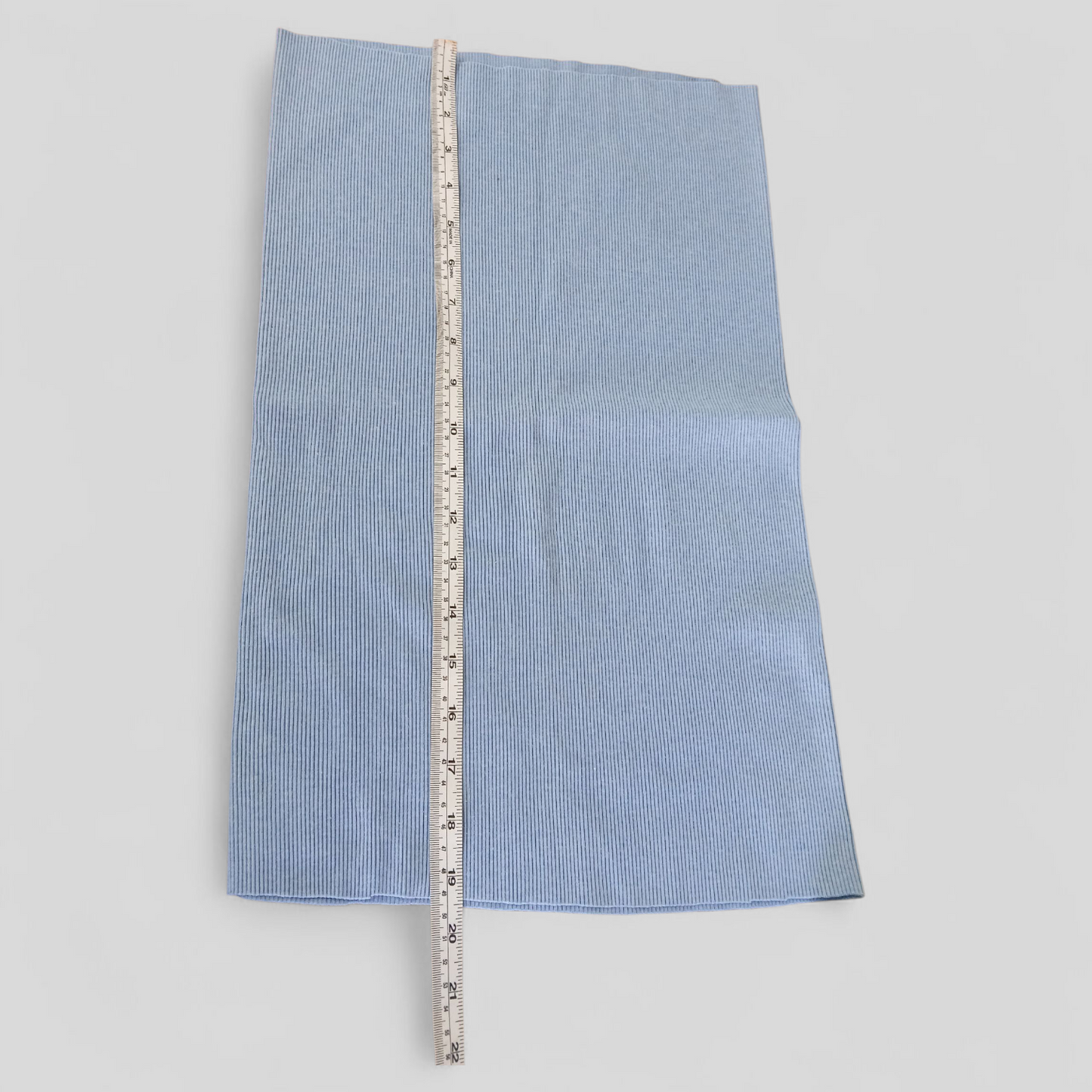 Plain Ribbing Fabric Light Blue 60 cm x 48 cm
