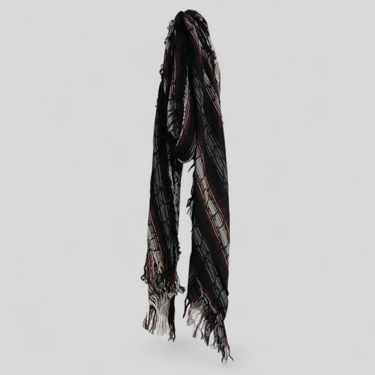 Scarf - Black/White/Brown
