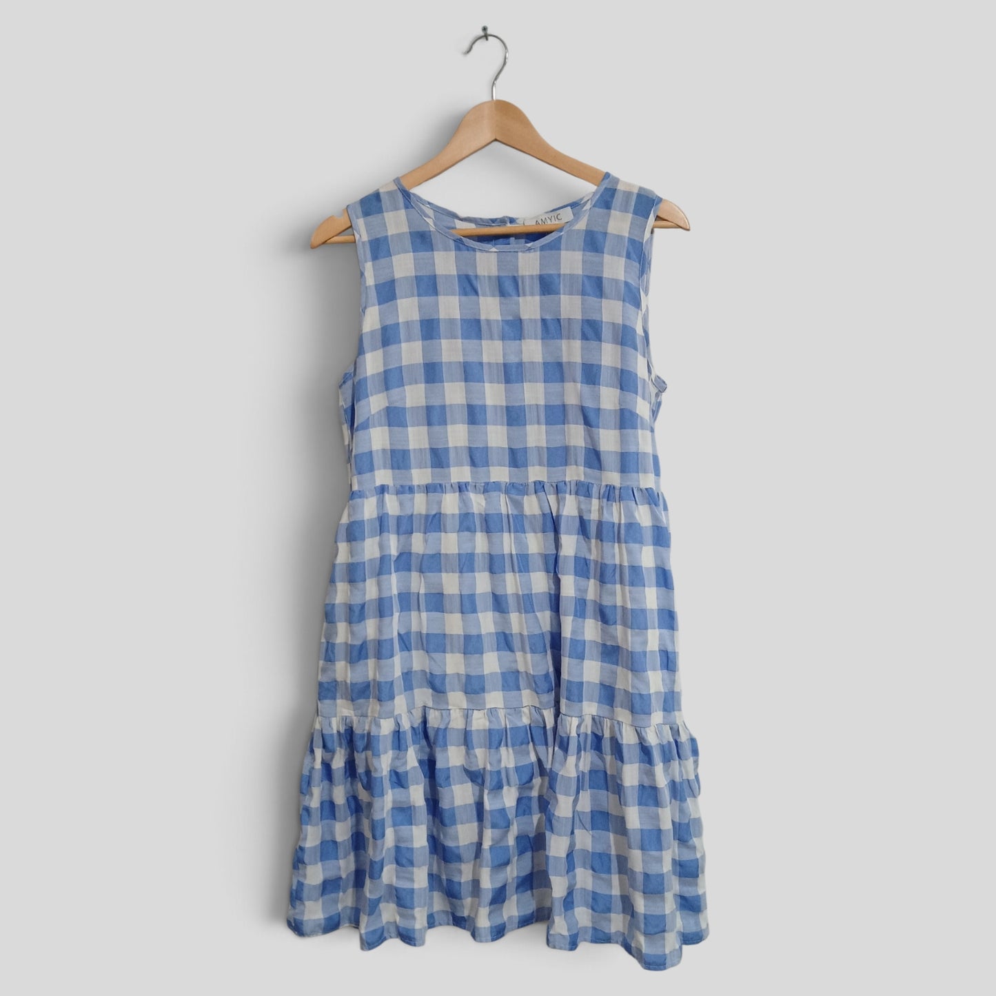 (12) AMYIC | Blue Gingham Dress
