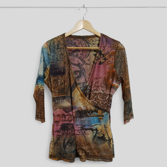 (L) Sheer Multi C Blouse