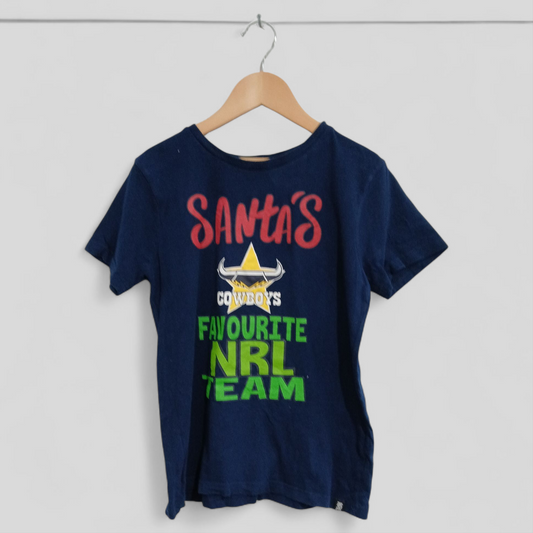 (10JNR) NRL Cowboys Santa Tee