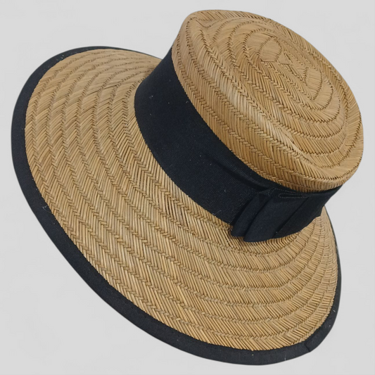 (S) Hat - Straw Black Band