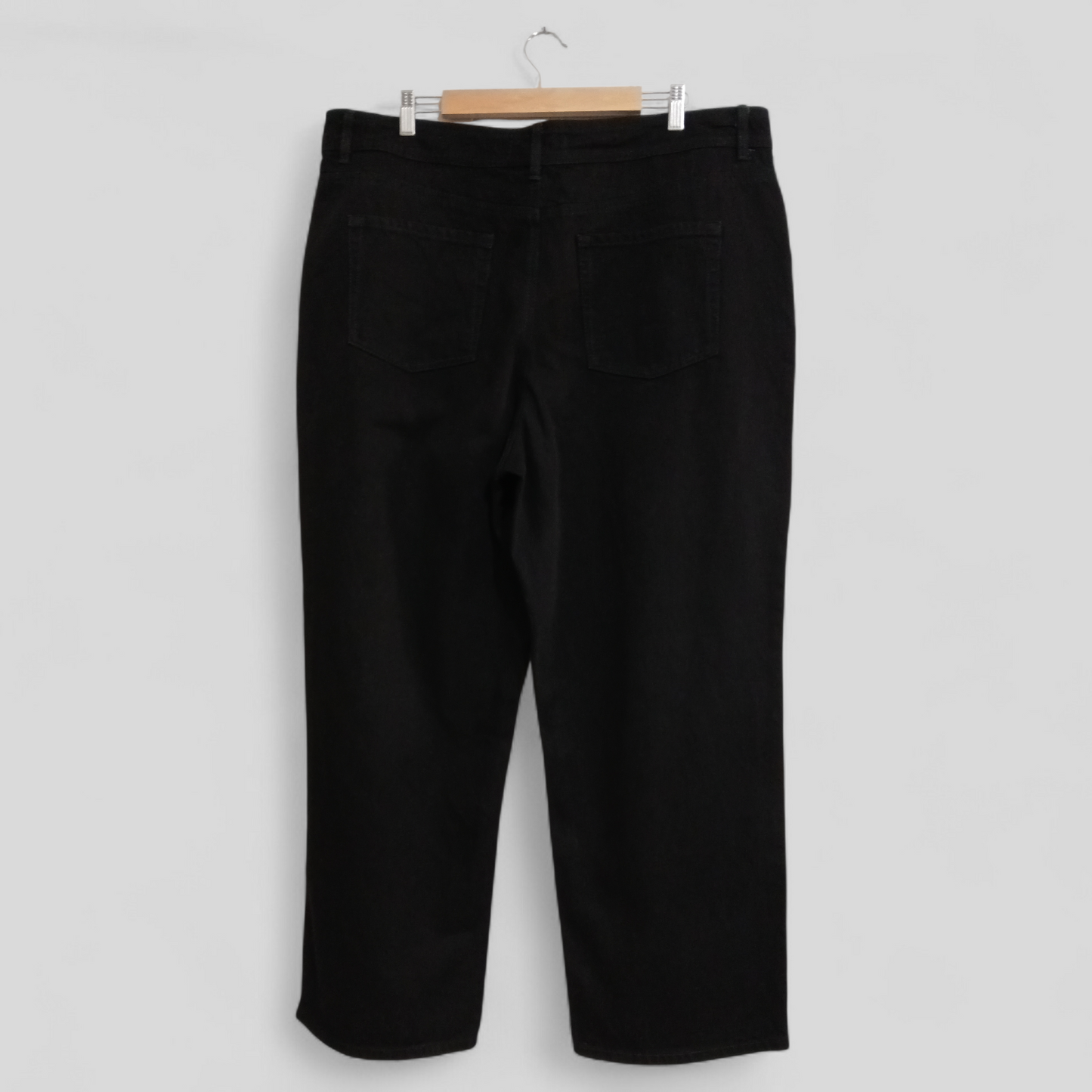 (20) Anko | Wide High Rise Black Jeans