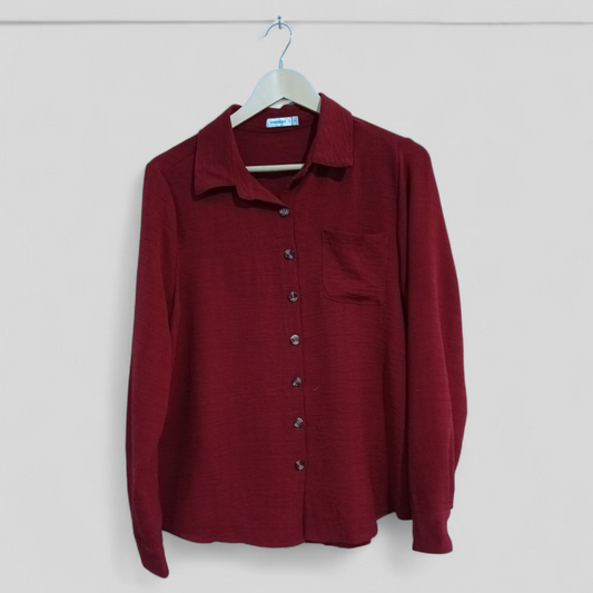 (10) Valleygirl | Maroon LS Blouse