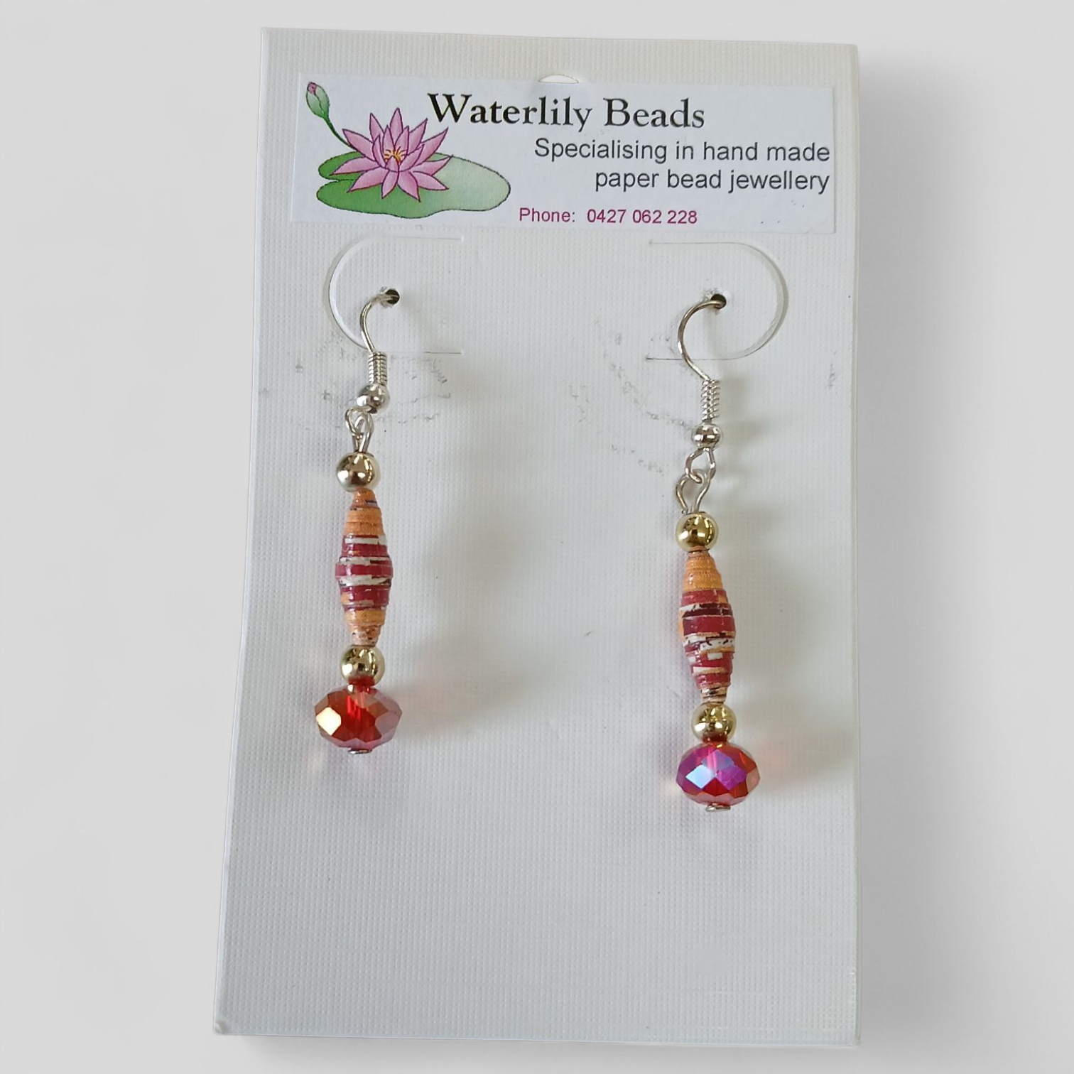 Image of Earrings | Paper Bead Single Drop Assorted