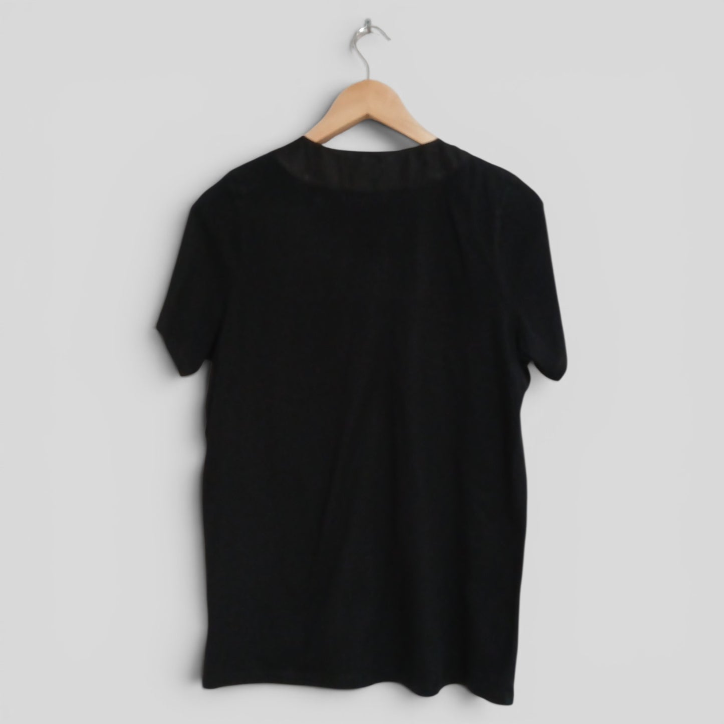(M) Jump | Black Square Neck Blouse