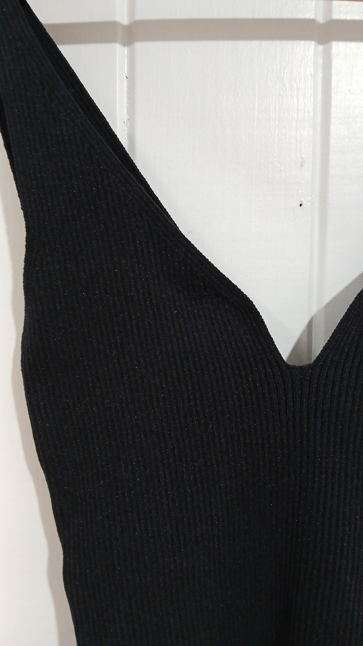 (6) Fate + Becker | Black Ribbed Blouse