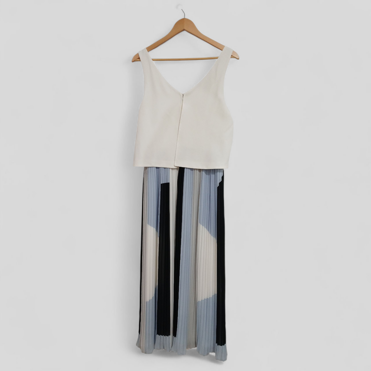 (12) Witchery | White / Blue Dress