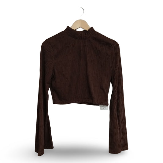 (L) Howdy Hetty | Bell Sleeve Textured Crop | BNWT