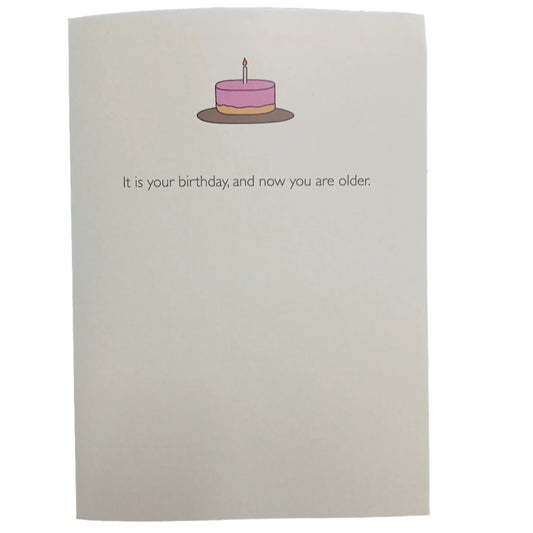 Birthday Card |  Humour/Birthday cake with 1 candle