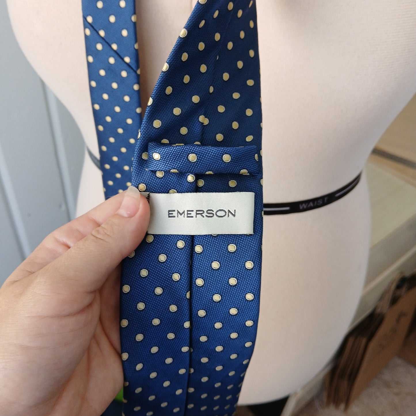 Tie Emerson - Blue with gold spots