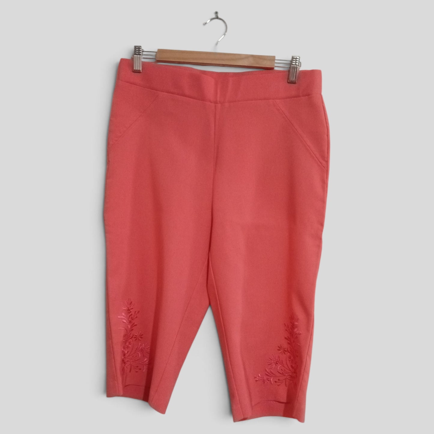 (12) Millers | Pink/Coral Embroidered Shorts