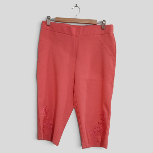 (12) Millers | Pink/Coral Embroidered Shorts