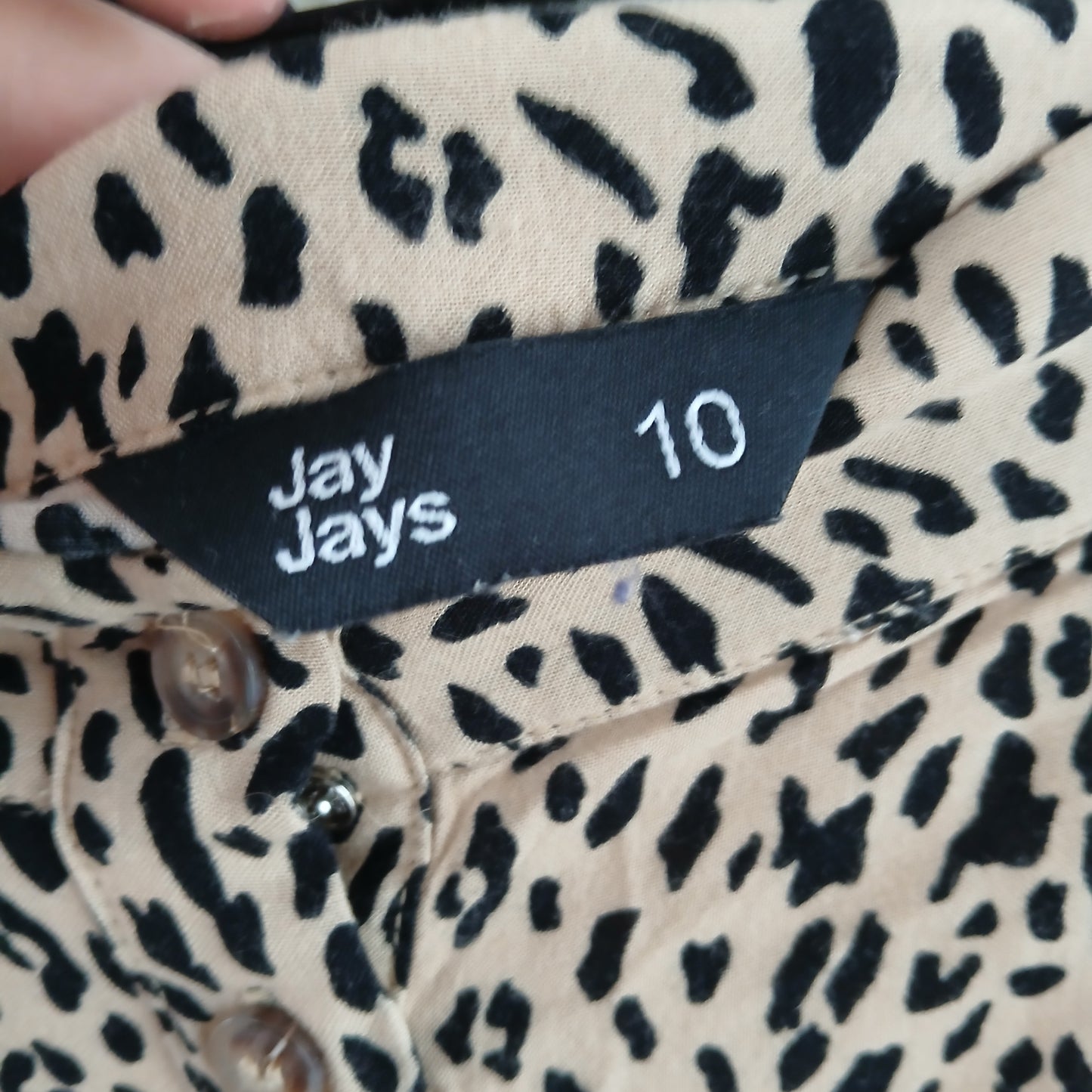 (10) Jay Jays | Button Front Animal Print Skirt